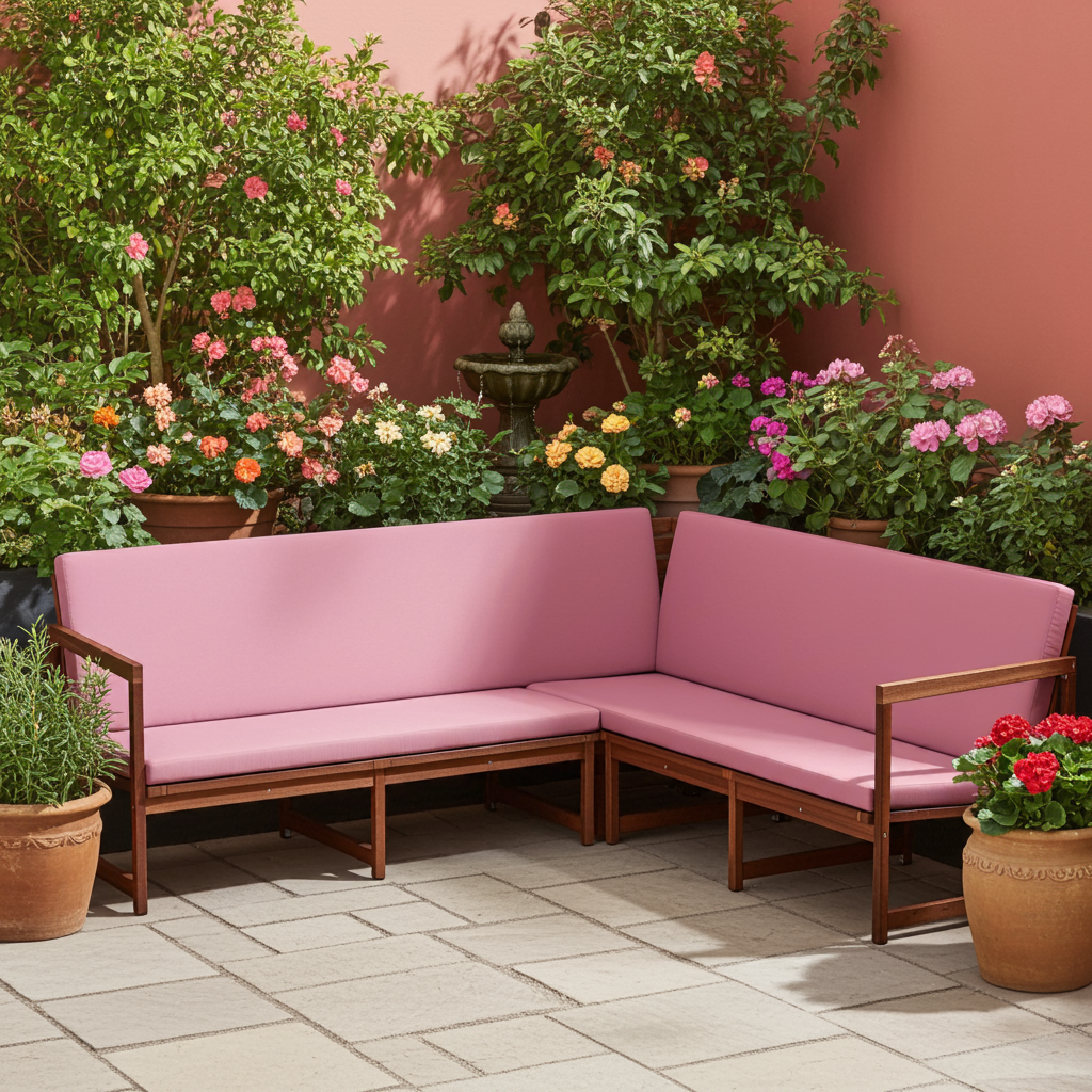 2-teilig - Eckbank Polster mit Rückenlehne - Outdoor nac Mass