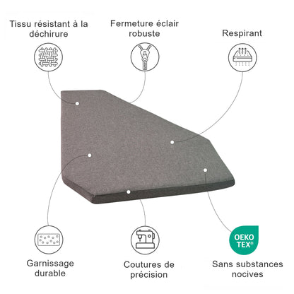 Coussin d'angle intérieur forme diamant