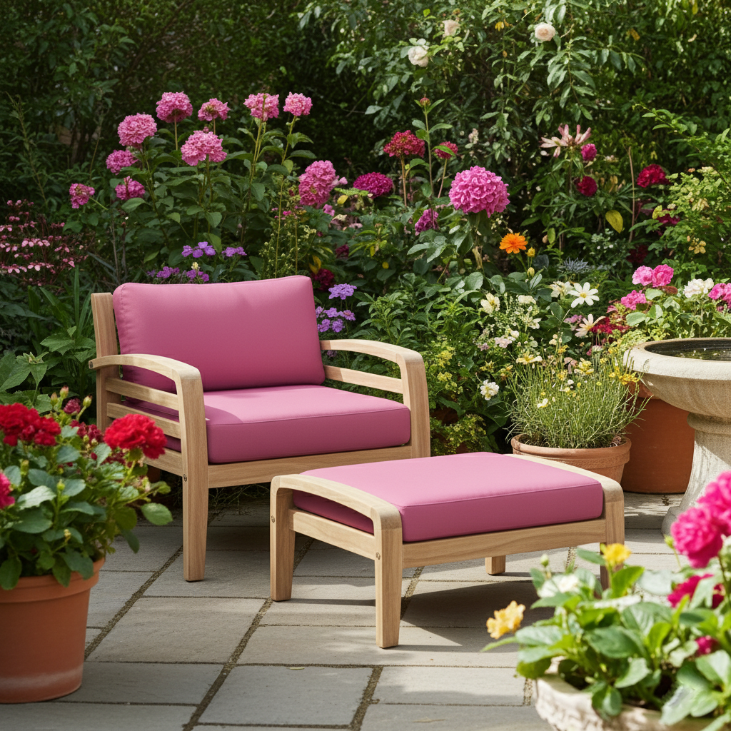 Outdoor Lounge Sitzkissen mit Flopkissen Rückenlehne nach Mass