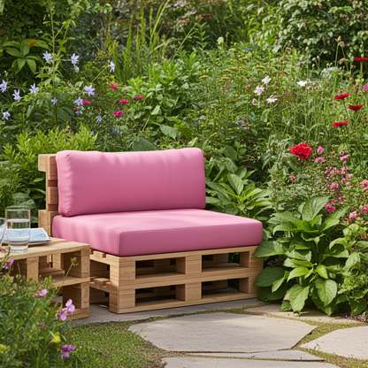 Palettenkissen mit Flopkissen Rückenlehne nach Mass