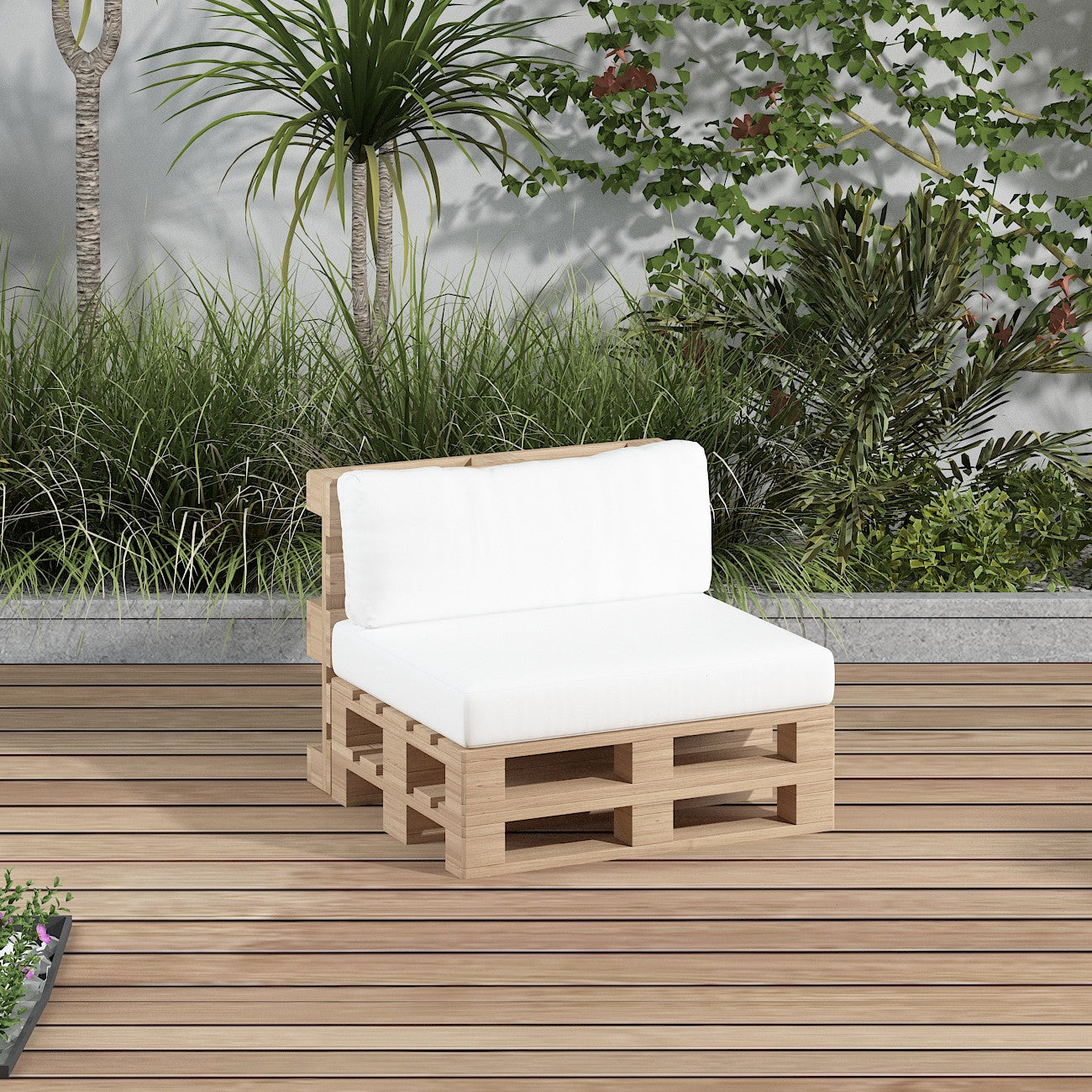 Palettenkissen mit Flopkissen Rückenlehne - Outdoor