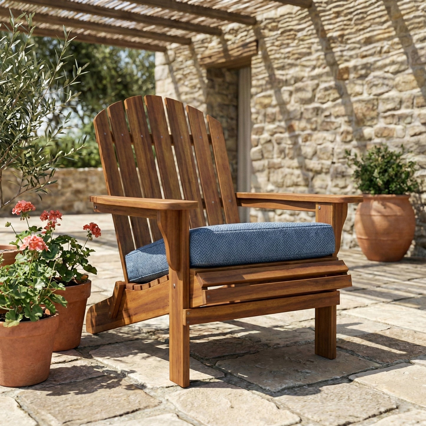 Blau Outdoor Lounge Sitzkissen für Garten Stühle