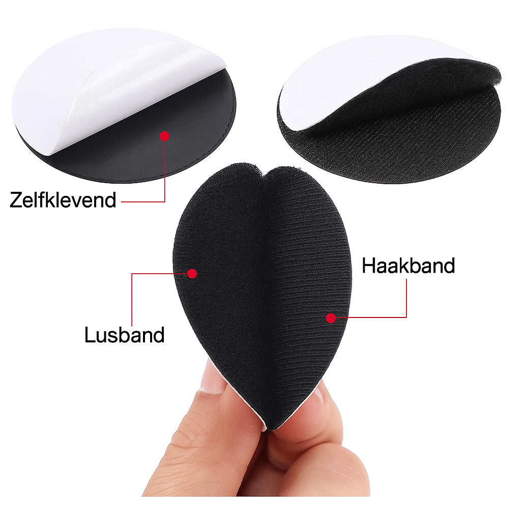 Zelfklevende klittenbandrondjes