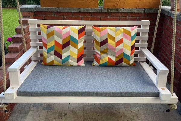 Buiten terras lounge zitkussens en zitmatrassen